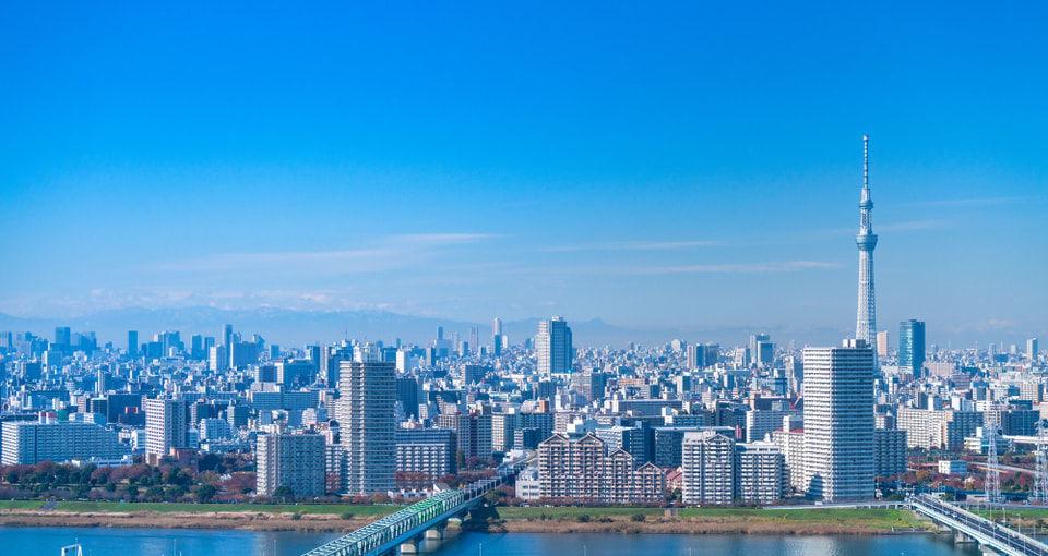 都心と東京スカイツリー